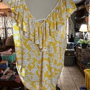 Cato Sunlit Yellow Floral Blouse